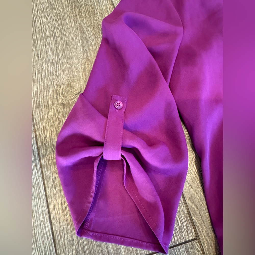 Chaus Vibrant Purple or Magenta Women's Blouse size L - Picture 2 of 5